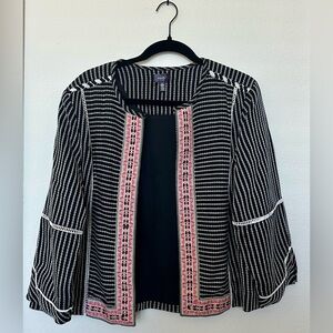 Rafaella Black and Pink Striped Blouse